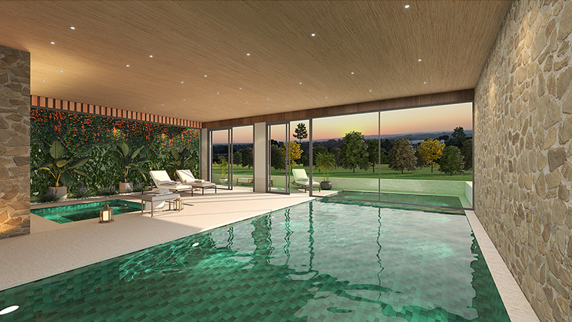 Piscina Coberta Aquecida e Spa